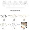 Metal Polygonal Glasses Frame New Korean Version Anti-blue Light Eyeglasses Frame Student Flat Mirror Anti-Radiation Eyewear