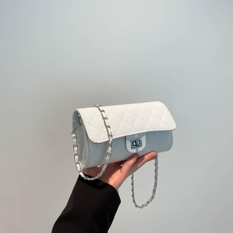 New beautiful casual versatile fashion texture high texture women's bag shoulder messenger bag diamond chain bag