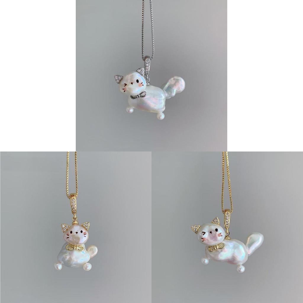 Pet Pendant Necklace With Heartshaped Charm And Gold Plating For Fashionable Cat Lovers