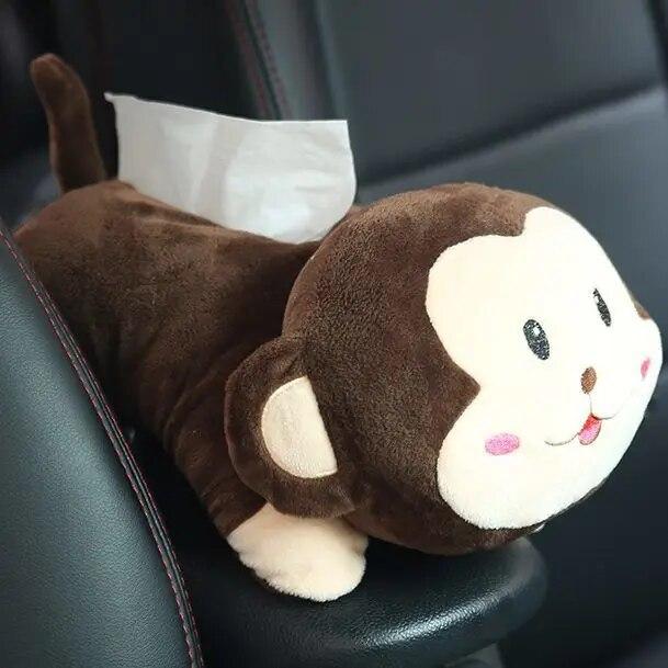 Creative Car Armrest Box Car Tissue Box Draw Cartoon Cute Car Draw Car Tray Trailer Interior Decoration Supplies