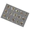 30 Pcs PET Laser Gold Theme Stickers Handbook Theme Stickers DIY Scrapbook Material Decoration Stickers Numbers
