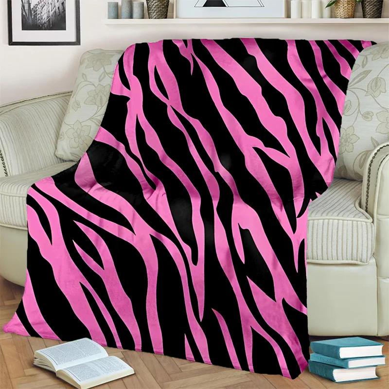 3D kolorowy wzór w paski zebry HD koc, miękki koc do rzucania dla domu sypialnia kanapa z funkcją spania piknik podróżna okładka biurowa koc dla dzieci