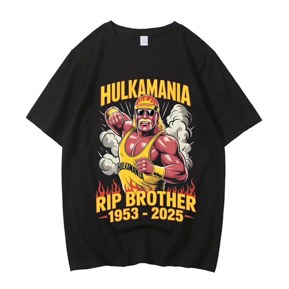 Hulk Hogan RIP Remembering Wrestling Legend T Shirt For Unisex High Quality Cotton T-shirts Short Sleeve Clothing