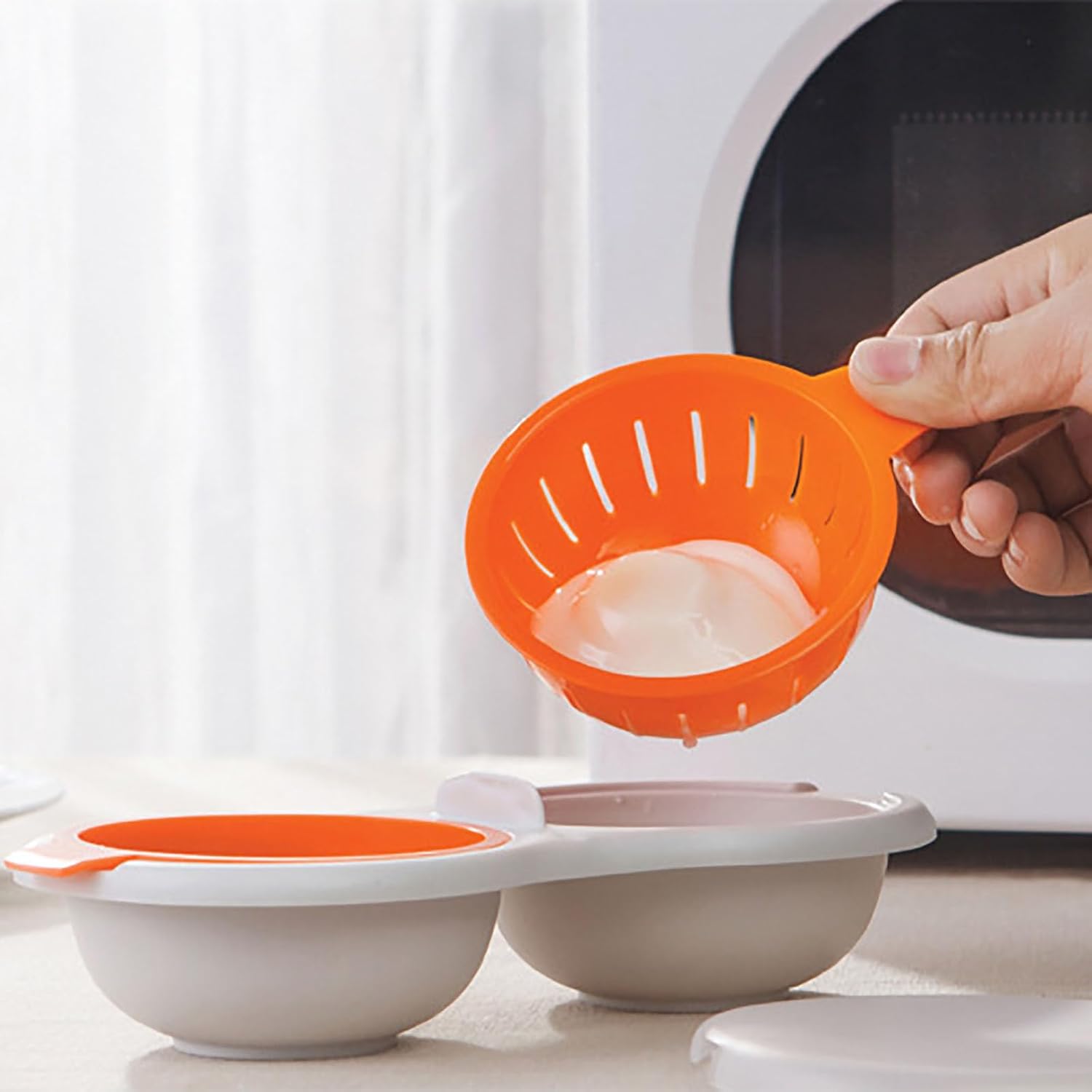 

Пароварка для яиц для микроволновки, Пароварка для яиц для микроволновки с 2 ячейками, Посуда для пароварки, Двухслойный прибор для приготовления вареных яиц в микроволновке для Эгг Макмаффин