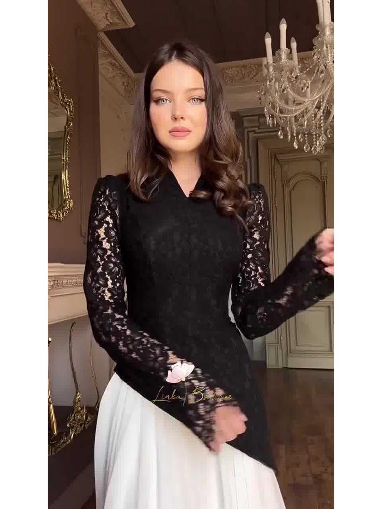 Spring 2025 Elegant Retro Long Sleeve Waist-Cinching Dress