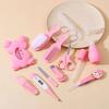 Ensemble de Brosses avec Soins Capillaires Kit Bébé - 13 Pièces Essentiels Bain Thermomètre Coupe-ongles pour Soins Nouveau-né