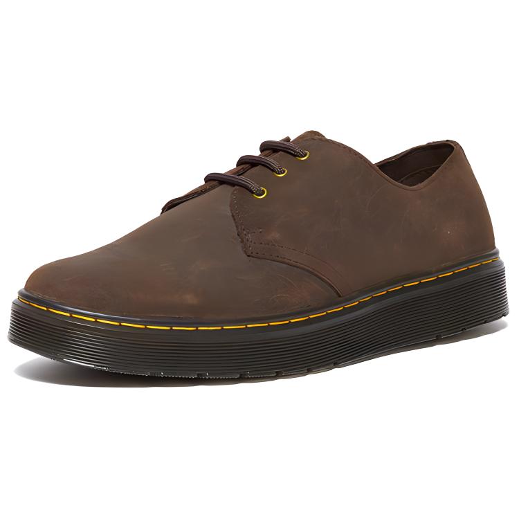 Dr. Martens Leather Lightweight Low-Top Casual Shoes Unisex Sneaker Brown 31548201