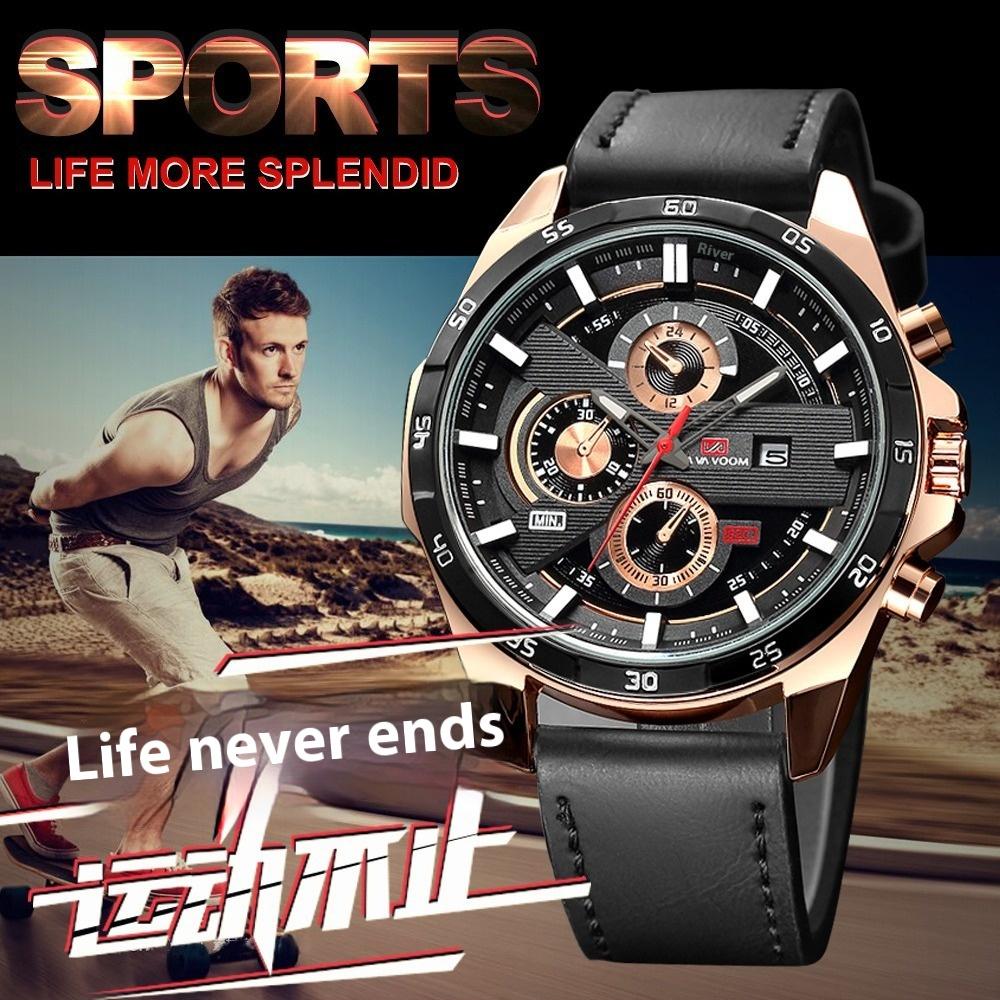 VA VA VOOM Brand Sports Watch Men's Waterproof Belt Business Watch