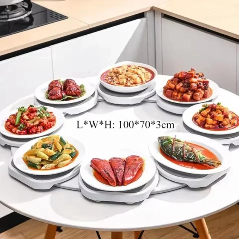 

Table Rotating Tray Portable Rotating Tray Foldable Simple Tray Home Gathering Food Fashionable Household Minimalist Food Tray