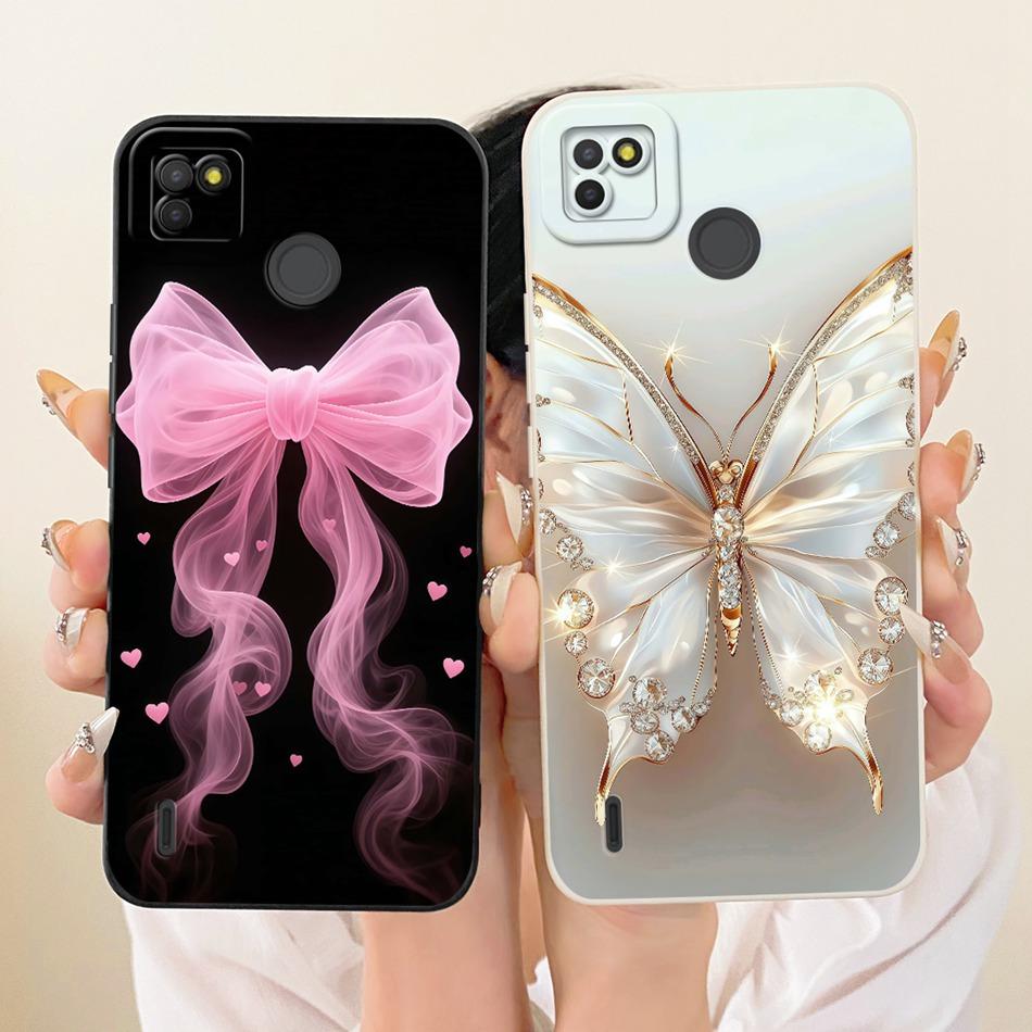 For Tecno Pop 4 LTE / Pop 4 Air Cute Cat Flower Cartoon Phone Case For Tecno Pop4 Lte 4Air Shockproof Soft Silicone Bumpers