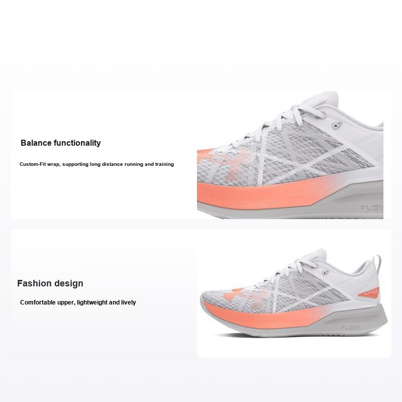 Under Armour Flow Velociti Pro Halo Grey Flare Orange Unisex Sneakers White 3027560-102