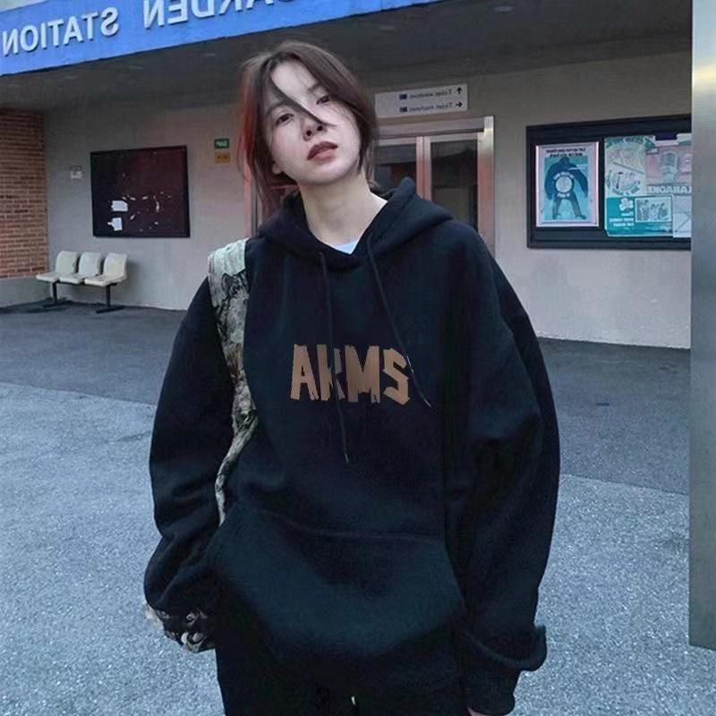 2025 Autumn/Winter Retro Hooded Oversized Fleece Sweatshirt