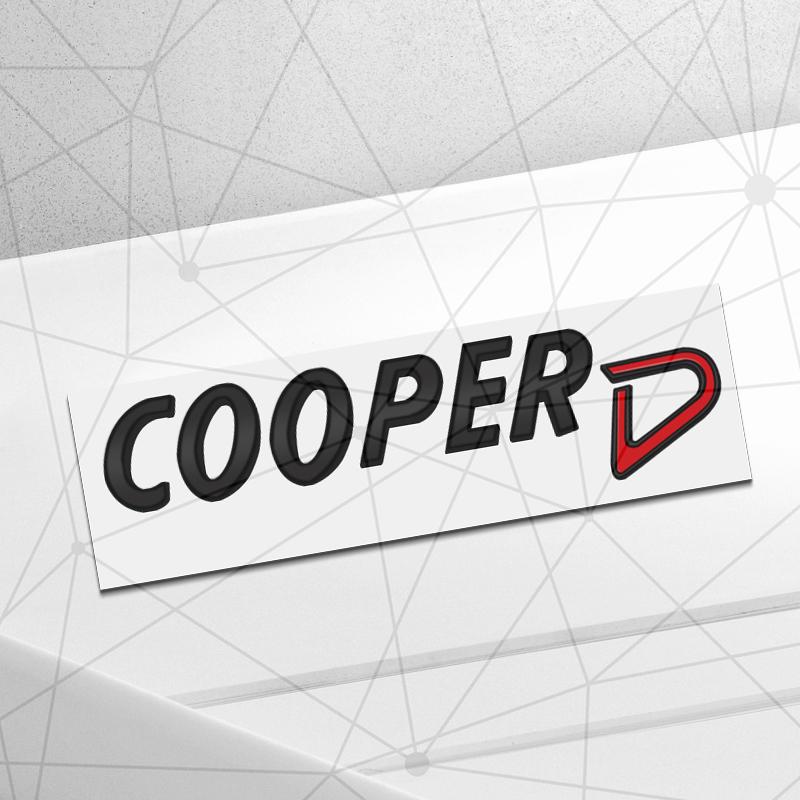 3D Auto Metal Cooper S SD Badge Car Rear Trunk Emblem Sticker LOGO Decor For Mini Cooper ONE Clubman Paceman JCW R56 R58 R59 F60