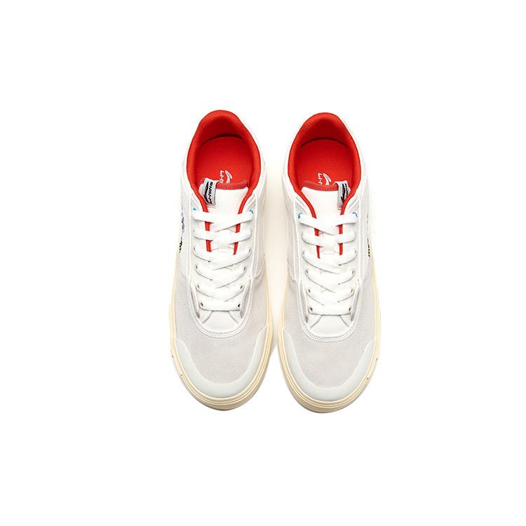 New LiNing Steven Harrington X Ollie Skate Shoes 'White Grey Red' Women's AETR004-1