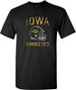 Iowa Hawkeyes Helmet Distressed Graphic T-shirt