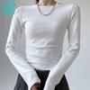 NOME Women's Cropped Slim-Fit Long Sleeve T-Shirt