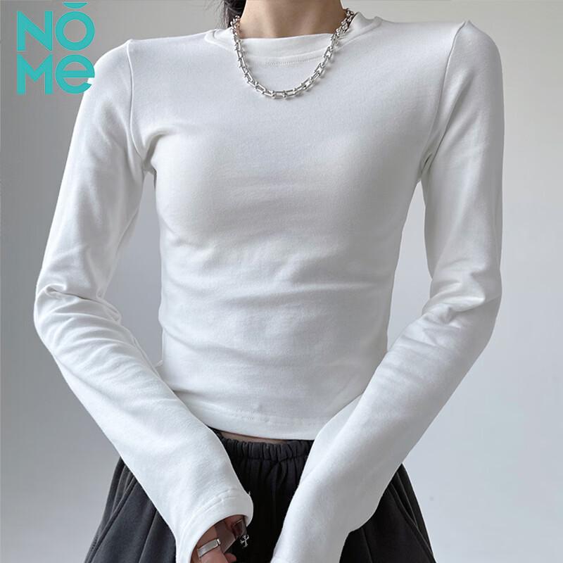 NOME Women's Cropped Slim-Fit Long Sleeve T-Shirt