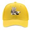 Breathable Baseball Cap with Cute Kitten Print  Adjustable Casual Sun Hat for Everyday  Outdoor W Sandwich Baseball Cap