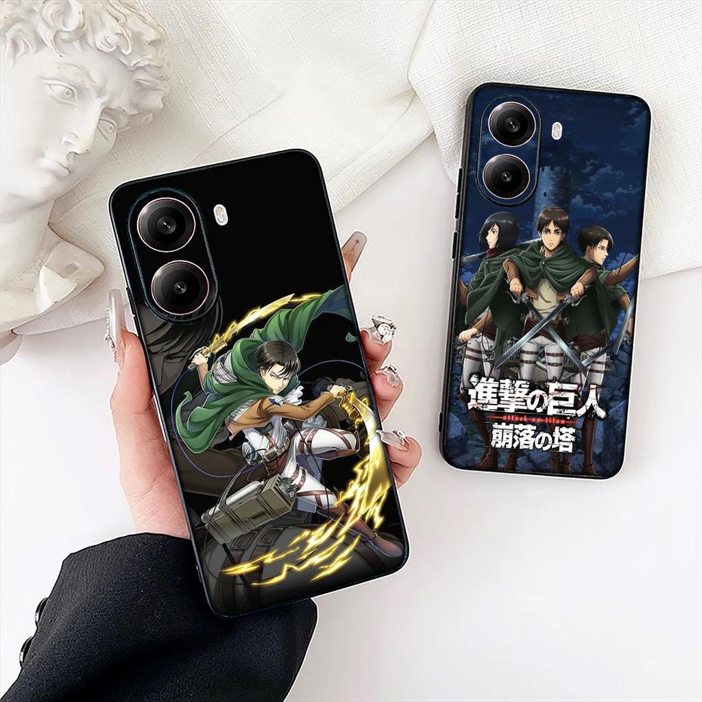 Eren Jaeger Levi Attack on titan Phone Cover for Apple iPhone 16 17 Air 14 15 Pro Max Plus 16+ 16E 14+ ProMax Protective Case