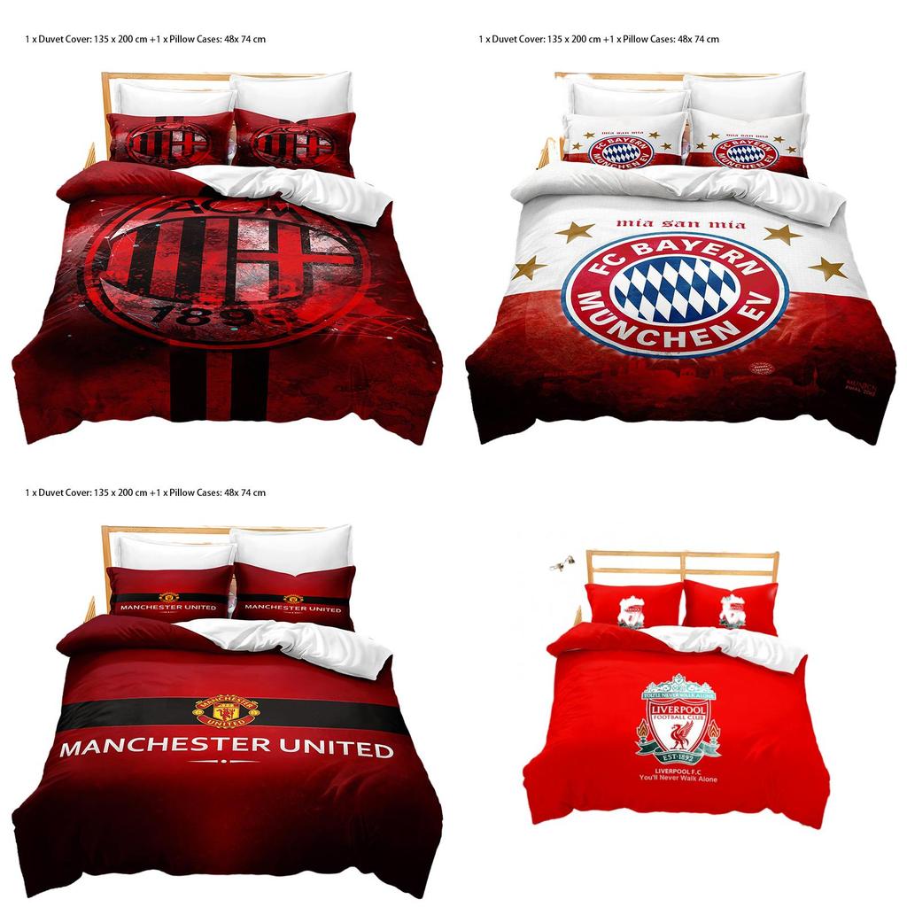 Luxury 3d Digital Print Bedding Set For Football Fans Wholesale Bedding Set For Football Enthusiasts