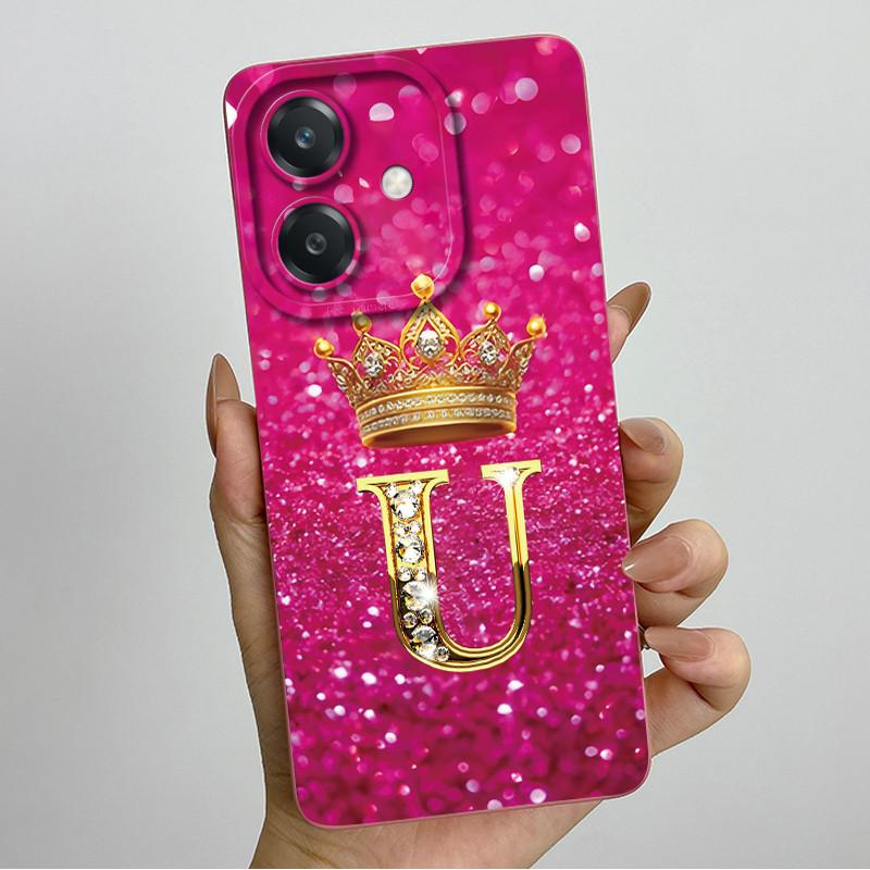For Oppo A60 5G Case Silicon Crown Letter Shockproof Coque For OPPO A3 5G CPH2683 Cover For OPPO A3X A 3X A40 A40m 4G Phone Case