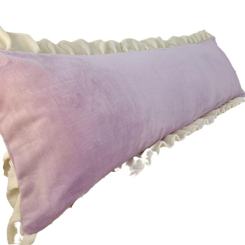 Solid Color Coral Fleece Flannel Pillowcase for Couples - Available In 1.2m, 1.5m, and 1.8m Sizes, Perfect for Winter Warmth.