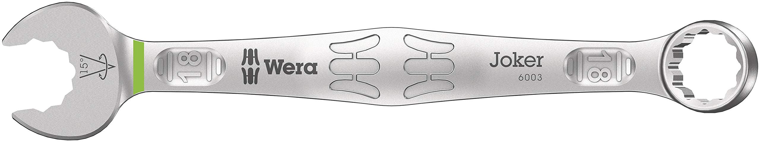 

WERA Combination Wrench Spanner Inner Mouth Width 18mm Total Length 210mm 020209