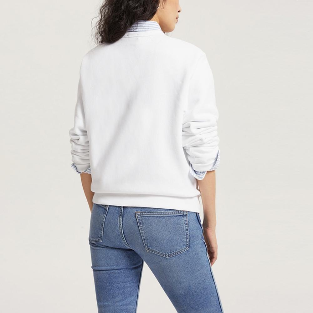 Polo Ralph Lauren Logo Floral Print Crew Neck Long Sleeve Casual Sweatshirt Women Sweatshirt White WMPOKNINFB20192-100