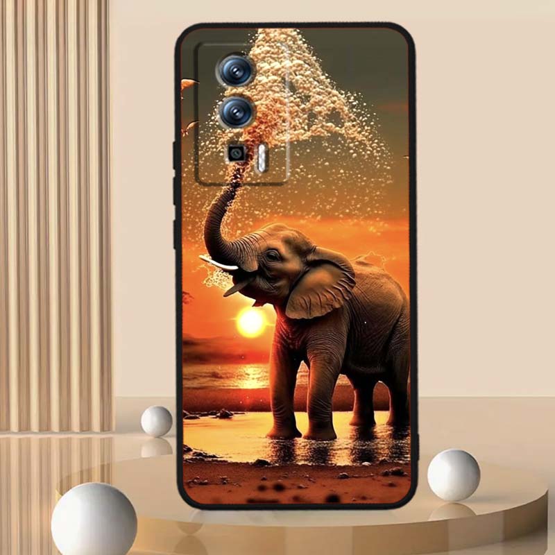 Cartoon Anime Animals For Xiaomi Redmi 12 13C 12C 13 10C 9T A2 9A 9C 7A Note 10S 8T 10 9 8 Pro 4G 5G Black Phone Case