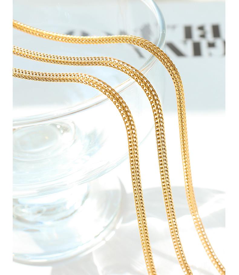 Marka 18K Gold-Plated Titanium Steel French Hollow Clavicle & Bracelet Set - Non-fading Minimalist Jewelry