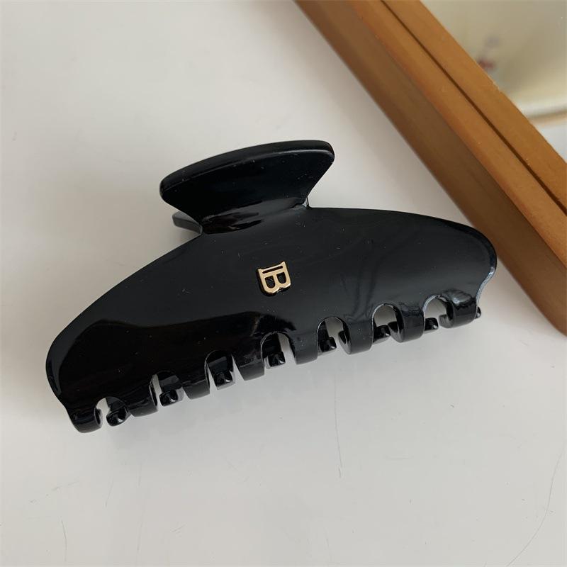 

1 шт. новая ацетатная заколка для волос, заколка-акула с буквой, аксессуар для повязки на голову, захватывающая заколка, милая дисковая заколка для волос, аксессуар для волос