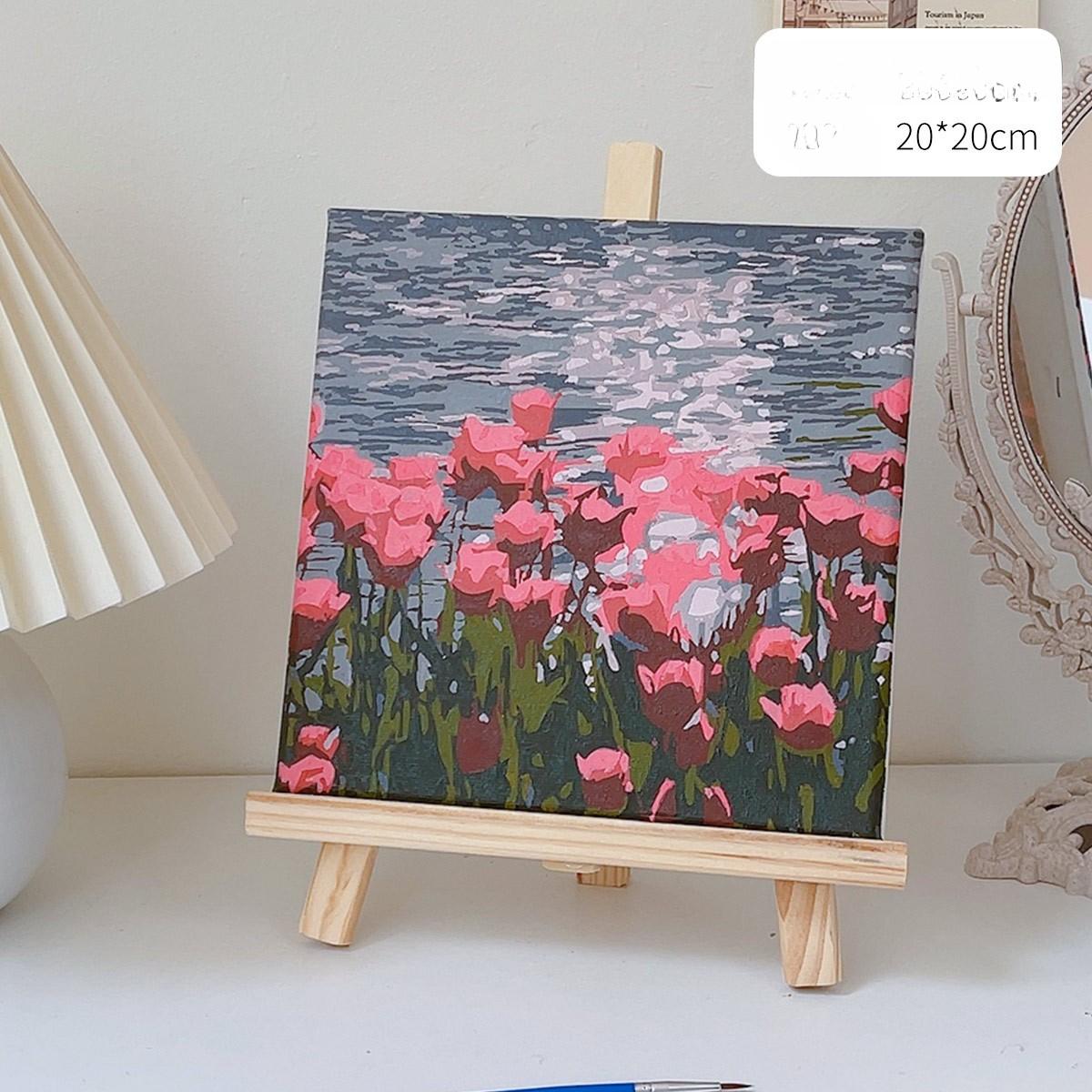 

Тюльпан Diy Цифровая масляная живопись Детская ручная масляная живопись Ручная роспись Настольный пейзаж Декоративная живопись Tulip G