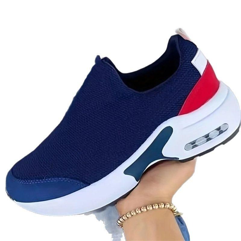 New Style Casual Sports Shoes - Large Size, Thick Sole, Round Toe, Women's Shoes