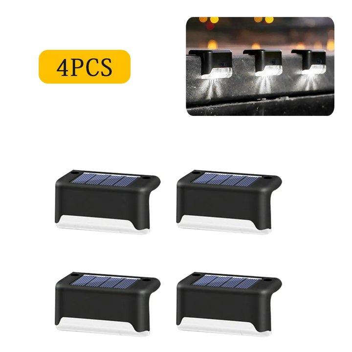 4/8 packs Warm Outdoor Solar Deck Lights Waterproof Solar LED Step Lamp Patio Garden Yard Pathway Decor Lighting