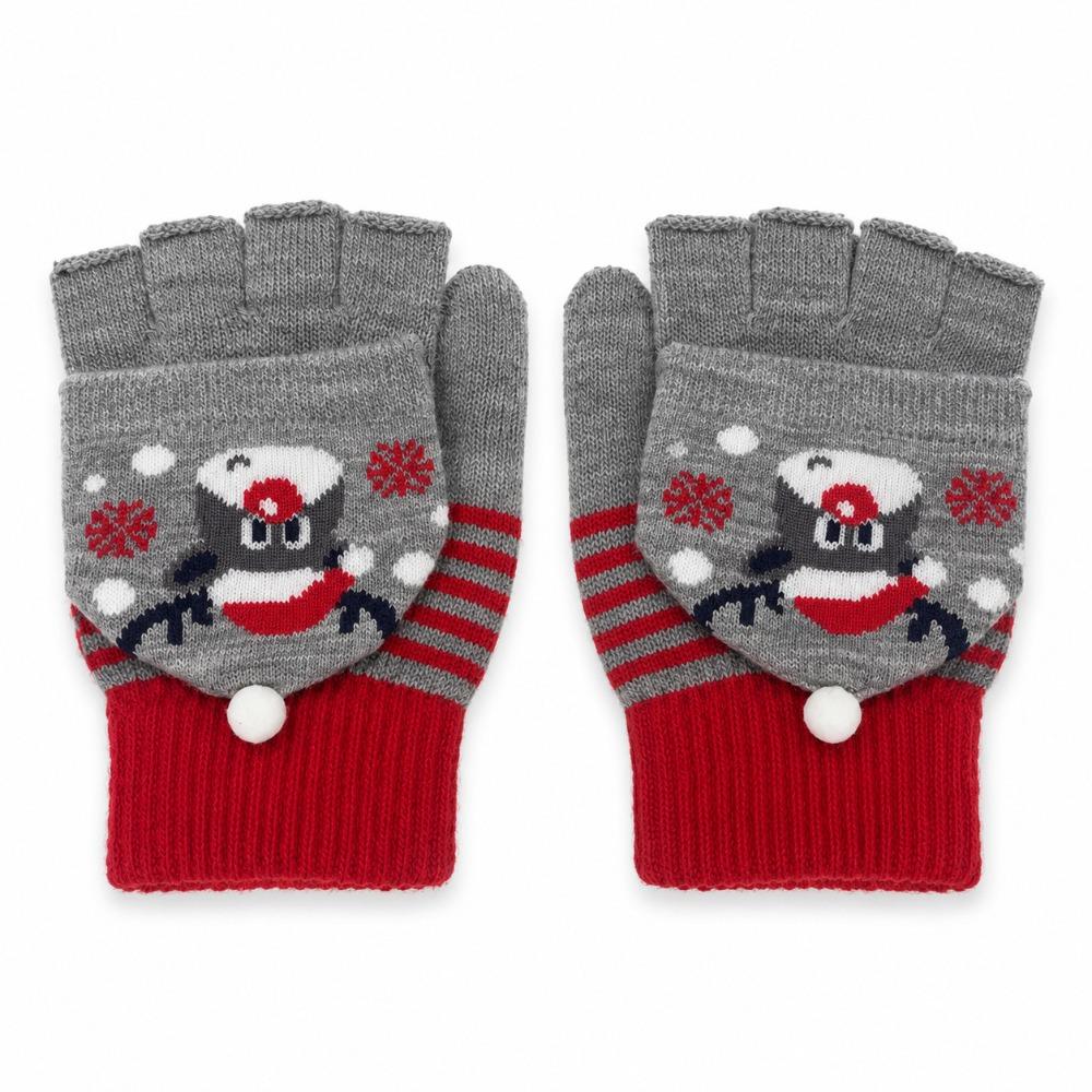 Stretchy Christmas Knit Glove Soft Knit Half Finger Glove New Winter Touchscreen Glove Outdoor