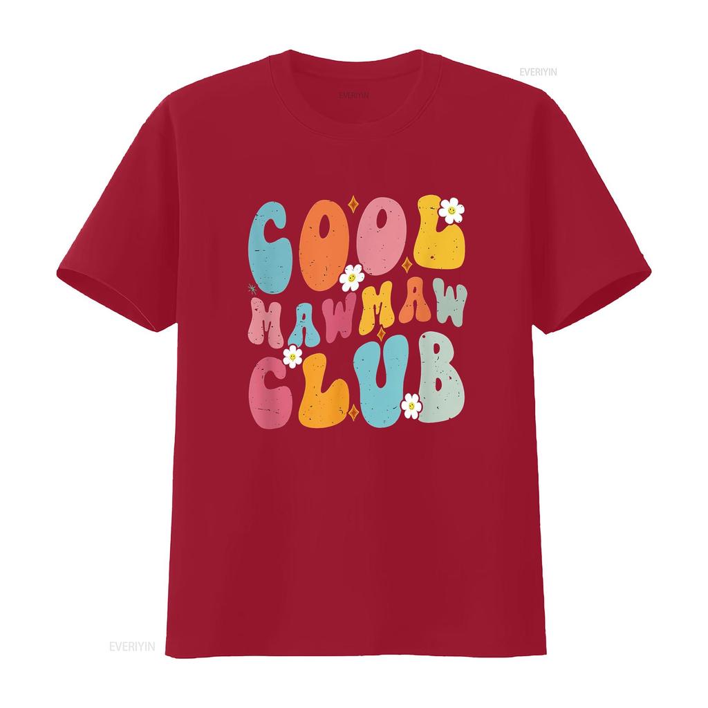 Cool Mawmaw Club Mother s Day Groovy Retro Best Mom Ever T Shirt vintage Washed Comfortable Casual fashion graphic