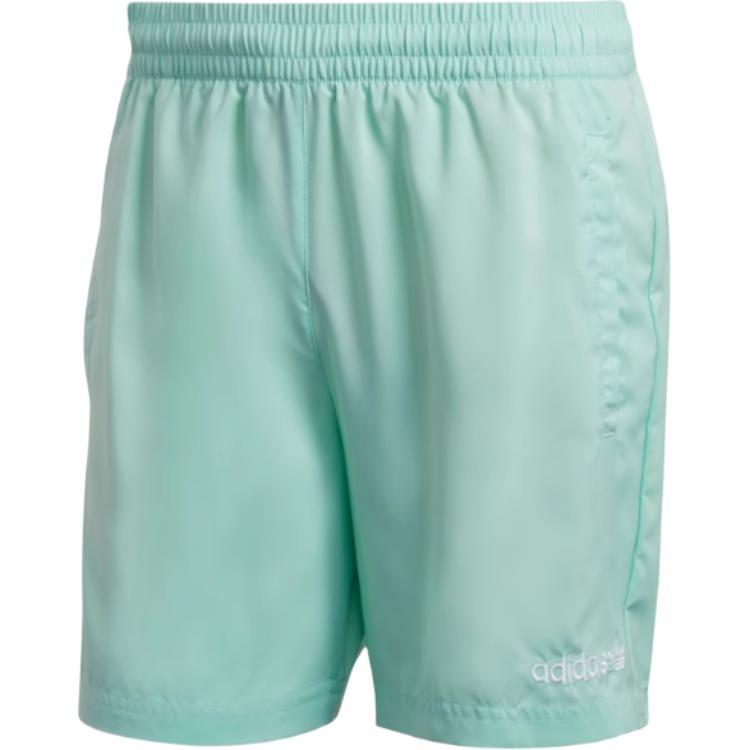 Men s adidas originals Solid Color Breathable Straight Casual Sports Shorts Amber Yellow HR7902