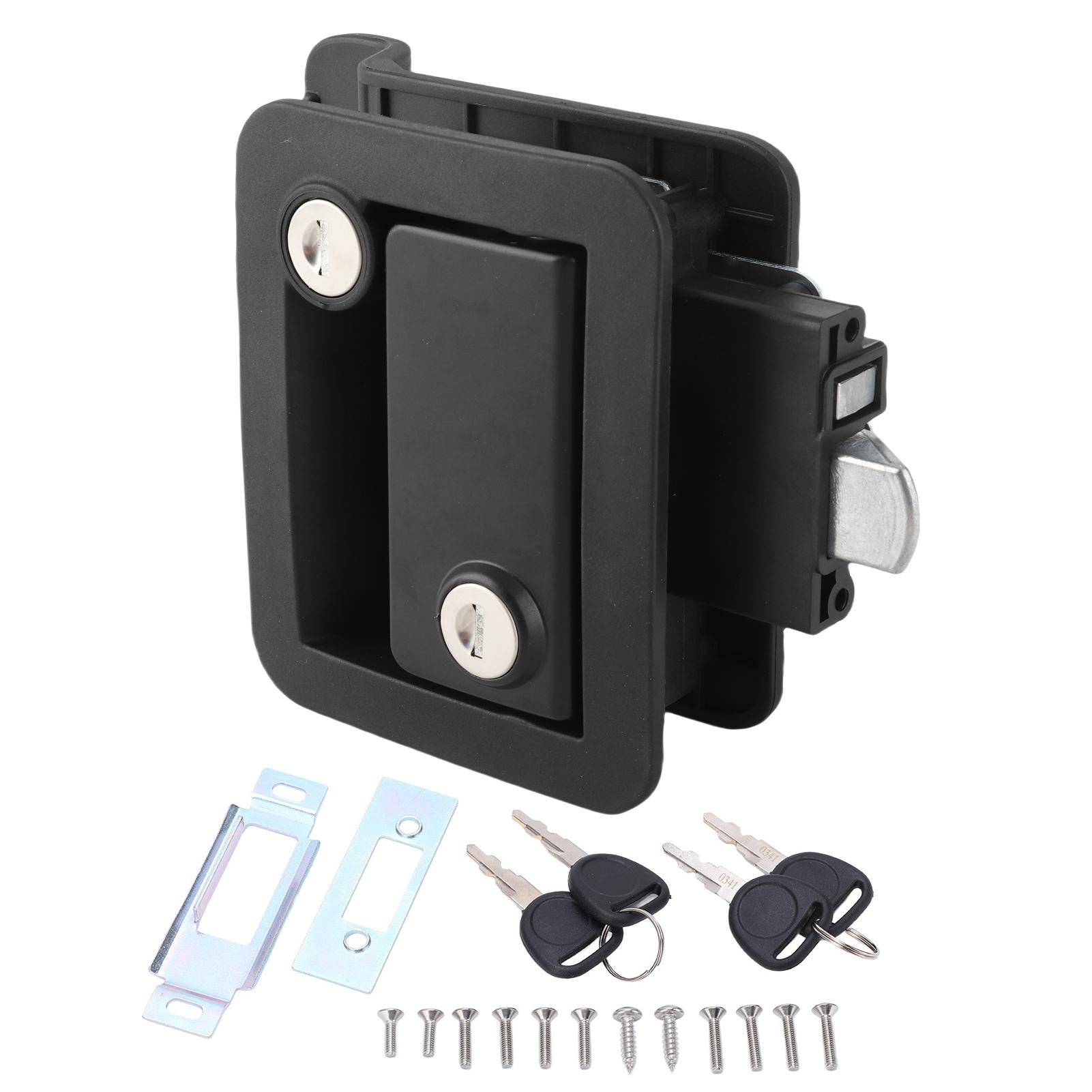 

Auto Parts Trailer Door Inside Outside Double Open Zinc Alloy Galvanized for Large Vehicles Trailer Door Lock RV Door Lock чорний