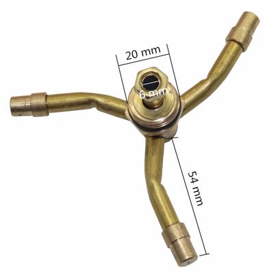 2/3/4 Arm Rotating Brass Nozzle 360° Automatic 3-prong Lawn Flower Bed Sprinkler Garden Agriculture Horticulture Water Sprinkler