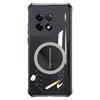Freeson Phone Case for OnePlus Ace2 Pro, Full Camera Protection, Shockproof, Anti-Collision Corners, Transparent, Metal Magnetic Cooling Fans, Black