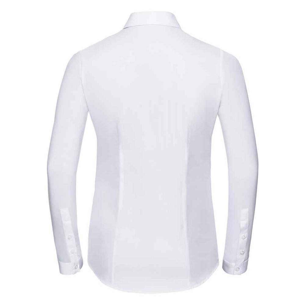 Russell Collection Womens/Ladies Herringbone Long-Sleeved Formal Shirt