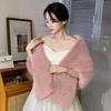 Versatile Faux Fur Cheongsam Shawl - Autumn/winter Cape for Stage Performances Evening Events Weddings and Formal Occasions