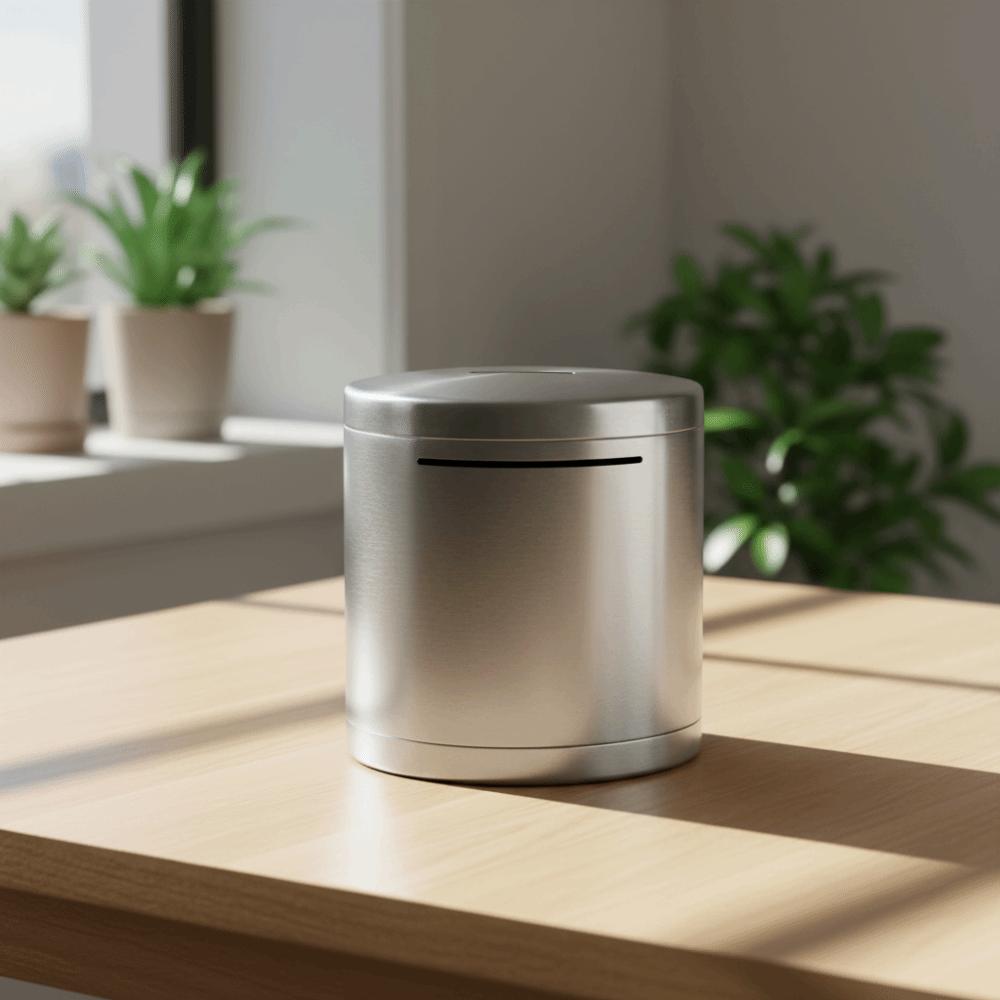 Cylindrisk Sparbössa Stor Kapacitet Myntförvaringslåda Myntbank Vuxen Sparande