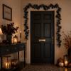 1.7m Artificial Black Maple Leaf Garland for Halloween Party Decoration