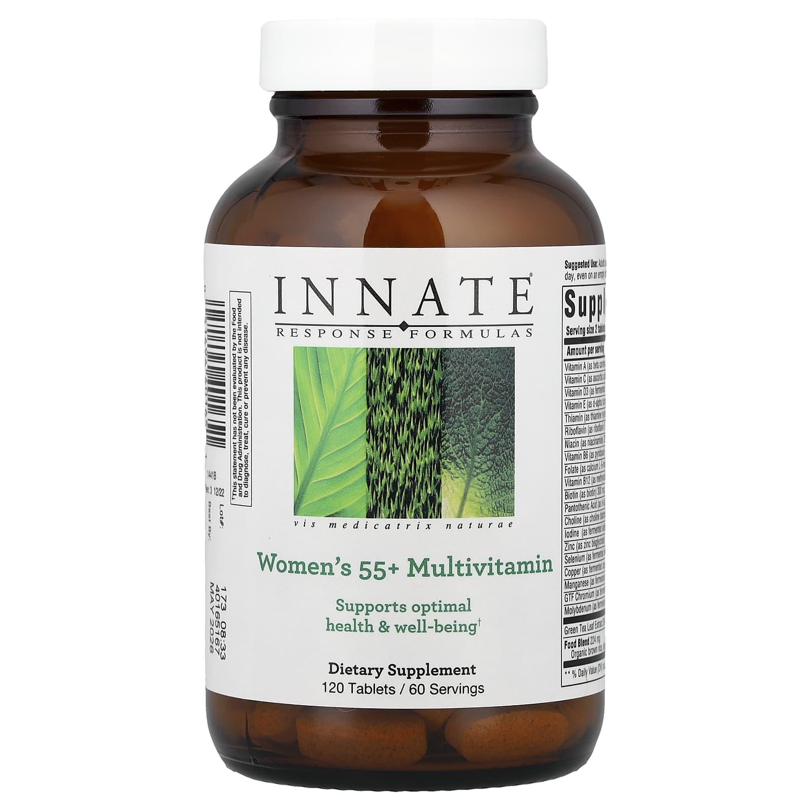 

Multivitamin for Women 55+, No Iron or Vitamin K, 120 Tablets