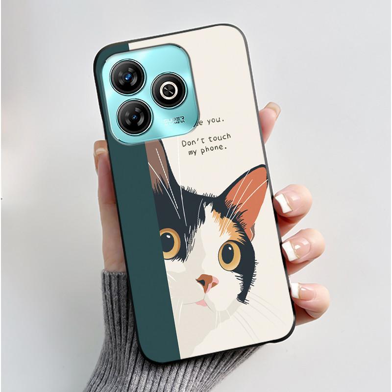 Phone Casing For ZTE Blade A75 4G Case Z2359 Luxury Dragon Cute Cool Boys Girls Black Matte Soft Silicone Protective Back Cover