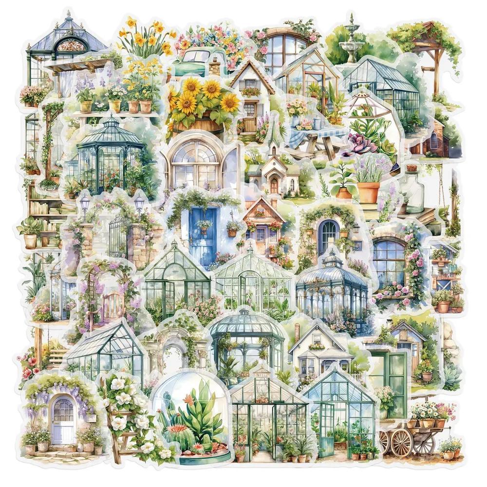 50 transparente Cartoon-Präparat-Sticker Pack - Transparente PET-Sticker