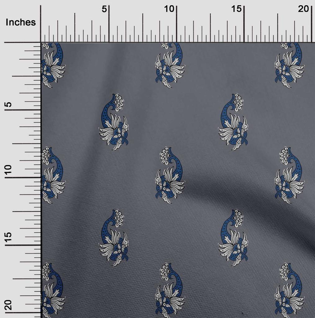 oneOone Bavlněná flexibilní tkanina s květinovým blokovým potiskem Šicí tkanina BTY 40 palců široká