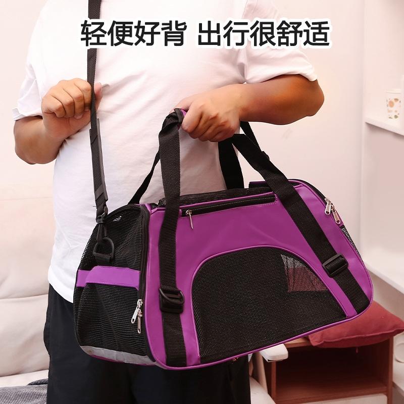 Portable Mesh Pet Carrier Bag Foldable Dog Cat Travel Handbag Breathable Small Animal Carrier For Outdoor Trips And Daily Use
