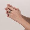 Hip Hop Personality Stainless Steel Feather Ring for Men Women 10MM Color Gold Round Finger Rings Trendy Jewelry Male Charm Gift